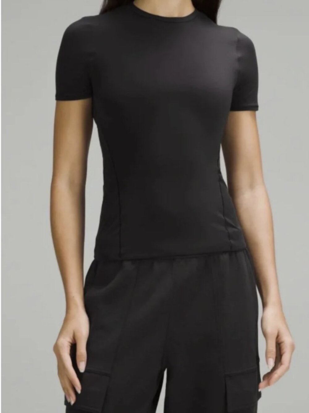 Lululemon Wundermost Ultra-Soft Nulu Hip-Length Crew Short-Sleeve Shirt